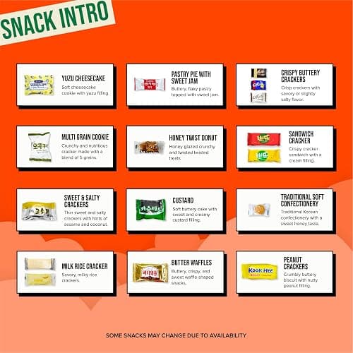 Korean Snack Box 48 Count - Variety of Individually Wrapped Korean Snacks with Chips, Cookies, Ramen and Candy for Kids, Children, College Students, and Adults. Gift Box for K-Food Lovers - Journey of Korea thumbnail 3