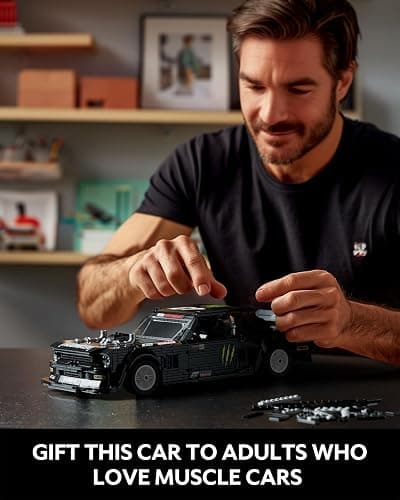 Nifeliz Mini HOONIKEN Muscle Car Building Set, Colletible Model Toy for Adults and Car Lovers, Ideal Holiday or Birthday Gift for Home or Office Décor (1,605PCS, NF10272A) thumbnail 6