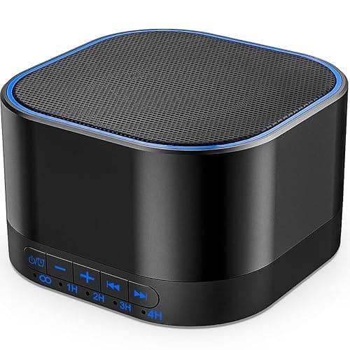 Magicteam Sound White Noise Machine with 20 Non Looping Natural Soothing Sounds and Memory Function 32 Levels of Volume Powered by AC or USB and Sleep Sound Timer Therapy for Baby Kids Adults - Image 1