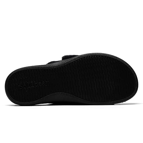 SOLLBEAM Women's Plantar Fasciitis Fuzzy House Orthopedic Adjustable Slippers With Arch Support Orthotic Heel Cup Sandals For Ladies thumbnail 6