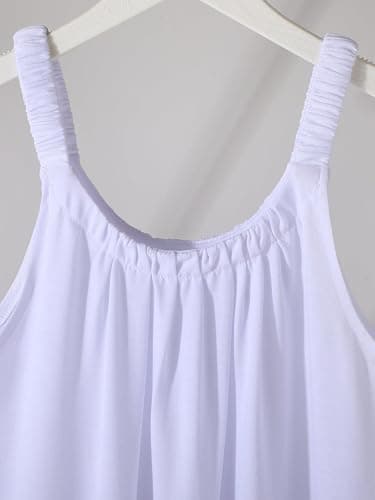 TongKiKi Girl's Beach Swim Cover Up Summer Sleeveless Tank Halter Dresses thumbnail 4