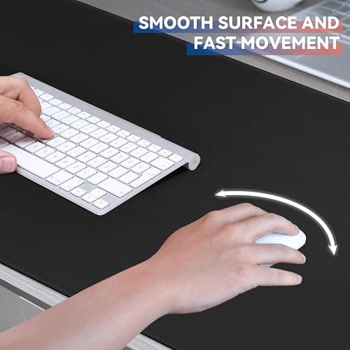 TLZA Gaming Mouse Pad Big Mousepad with Non-Slip Rubber Base, 31.5 x 11.8 in XL Large Computer Mat for Gaming Home Office, Long Keyboard Pad Black Mouse Mat for Computer with Stitched Edges, Black thumbnail 5