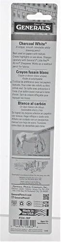 2-Pack - General Pencil 5582BP Charcoal White Pencils 2/Pkg-2B thumbnail 2