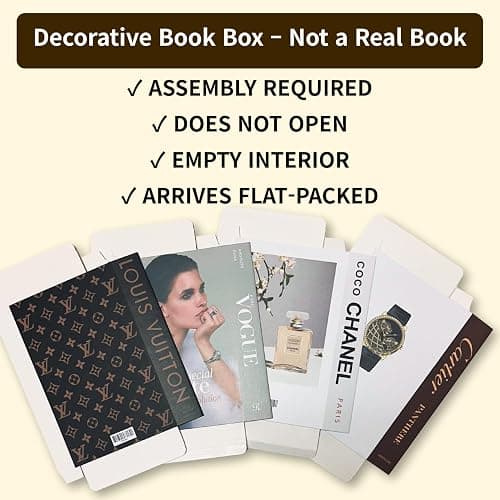 PROBENEX Luxe Large | 4 PCS Decorative Books for Home Decor | Coffee Table Book Decor | Faux Books for Decoration | Aesthetic Shelf & Bookshelf Decor for Living Room, Bedroom, or Office thumbnail 2