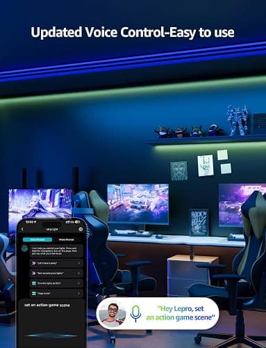 Lepro SE1 AI Smart LED Strip Lights - 16.4ft RGB Color Changing Light Strips with APP Control, AI Generated Lighting, Music Sync, 2.4GHz Wi-Fi & Bluetooth LED Lights for Home Decor (No Remote) thumbnail 3