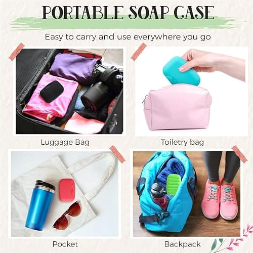 Nuogo 30 Pcs Soap Box Holder Bulk Portable Travel Soap Dish Case Plastic Leakproof Container for Home Bathroom Outdoor Camping Hiking Vacation Gym Shower thumbnail 5