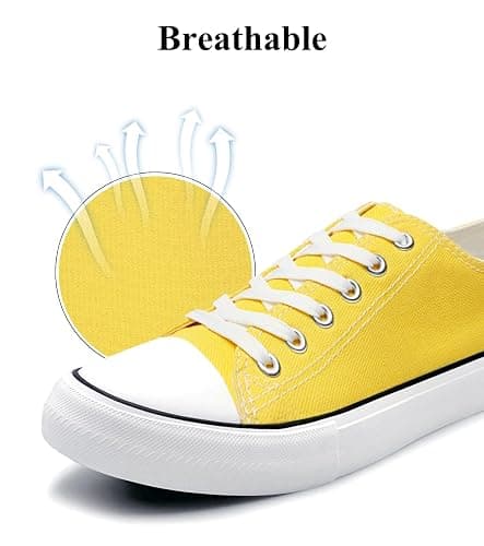 Canvas Shoes for Women Men Casual Low Top Sneakers, Unisex Fashion Classic Lace Up Walking Shoes for Everyday Wear thumbnail 6