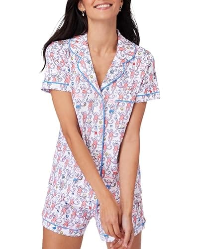 Cute Monkey Satin Pajamas - Image 1