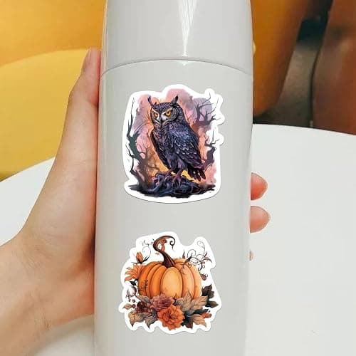 Yoksas 50Pcs Witch Astrology Sticker,Vinyl Waterproof Aesthetics Spooky Witchy Stickers for Water Bottles Scrapbook Laptops Tumbler thumbnail 5