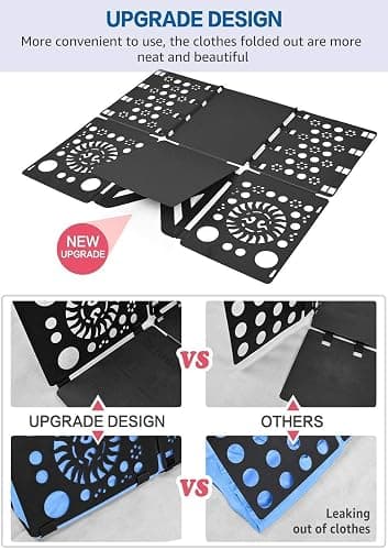 BoxLegend V3 Shirt Folding Board t Shirts Clothes Folder Durable Plastic Laundry folders Folding Boards,Black - Black thumbnail 5