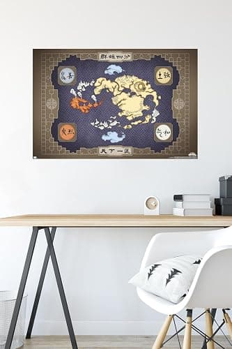 Nickelodeon Avatar: The Last Airbender - Map Wall Poster, 22.37" x 34.00", Poster & Mount Bundle thumbnail 6