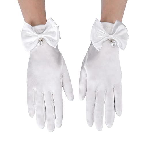 Ayliss Women Bridal Wedding Gloves Satin Short Opera Party 1920s Fancy for Special Occasion Dress Formal Dancing Cosplay thumbnail 4