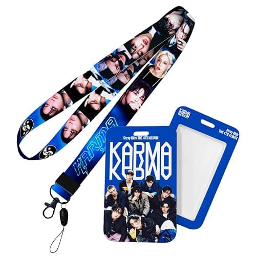 Stray Kids KARMA Album Gift Box Set, Including 55PCS KARMA Photocards, 100PCS Album Sticker Pack, 1 Lanyards, Card Holder, 1 Stray Kids Keychain and 2 Badge Gift for STAY Straykids Merch thumbnail 5