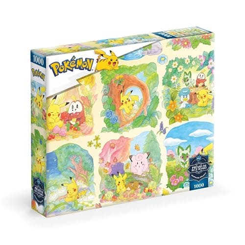 Buffalo Games - Sapphire Select - Pokemon - Scenic Pokemon - 1000 Piece Jigsaw Puzzle – Challenging & Fun – Blue Core Puzzle Board – Giftable Display Box - Full Size Poster Included - Image 1