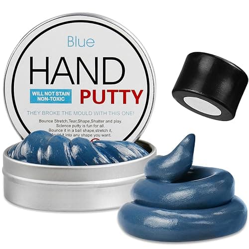 Arfun Magnetic Slime Putty, Soft Magic Slime Hand Therapy Putty Fidget Game Stress Relief Thinking Educational Toy with Upgraded Magnet Christmas Birthday Gift for Boys Girls Adults (Blue) - Image 1