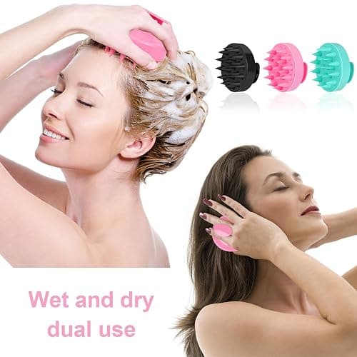 Oligei Scalp Massager 3 Pack, Scalp Scrubber, Scalp Brush Shampoo Brush, Hair Massager Scalp for Scalp Exfoliator, Soft Silicone Scalp Massager Hair Growth for Dandruff Removal thumbnail 6