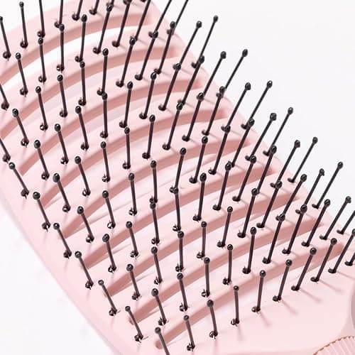 L'ANGE HAIR Siena Wide Curved Vented Hair Brush | Detangle with Nylon Bristles Best for Tangles and Knots Ideal Men Women Brushes Airflow Blush thumbnail 5