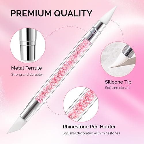 MelodySusie 5 Pcs Nail Art Sculpture Pen Acrylic Dual Tipped Brushes for Resin Nail Art Tools for Design Nail Foil Carving Drawing Effect Shaping Drawing Nail Tools for Home Salon thumbnail 2