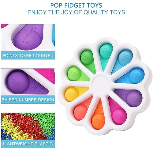 Pop Fidget Sensory Toys for Toddlers 1-3, Montessori Toys for 1 2 3 Year Old, Toddlers Push and Popping Bubbles Digits Number Learning Sensory Preschool Toy thumbnail 4