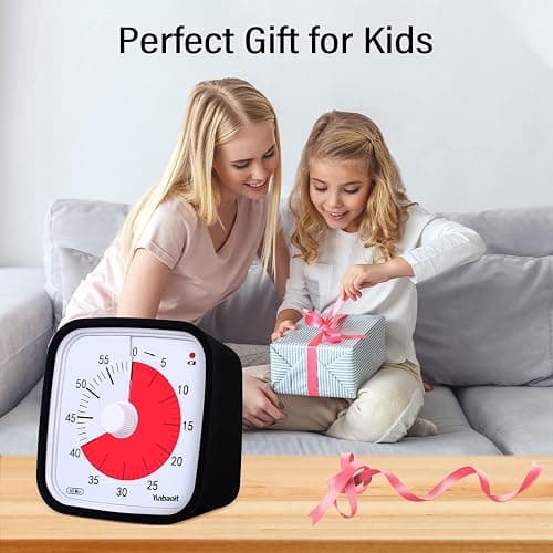 Visual Timer with Protective Case, Yunbaoit Upgraded 60-Minute Countdown Timer for Kids and Adults with Low Battery Remind, Silent Time Management Tool, No Ticking Optional Alert(Black) thumbnail 8