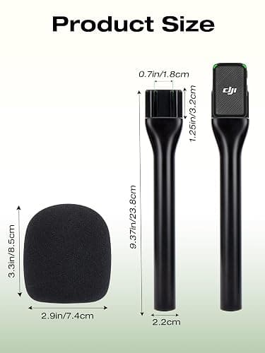 SUNMON Handheld Wireless Mic Stand for DJI Mic, Holder for DJI Mic 2, DJI Microphone Interview Handheld Mount Adapter for DJI Mic1/ 2 thumbnail 2