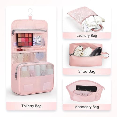 OlarHike 10-Pack Compression Packing Cubes for Travel Essentials,Compressible Expandable Packing Cubes for Suitcase,Luggage Garment Bags for Travel,Handy Helper for Organizing Clothes(Pink) thumbnail 5
