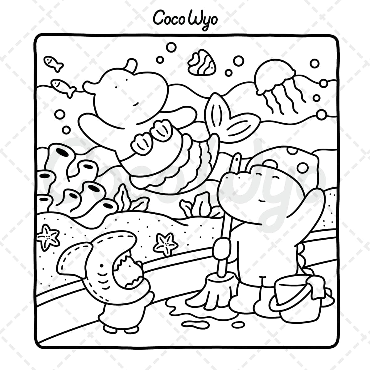 Little Cuddles: Coloring Book for Adults and Teens Featuring Cute Animal Friends for Relaxation thumbnail 4