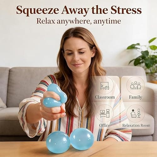 Coconut Oil Squishy, Coconut Oil Slow Rising Squeeze Stress Ball Clear Jelly Bubblegum Texture Coconut Oil Squishy Toy (Blue) thumbnail 3