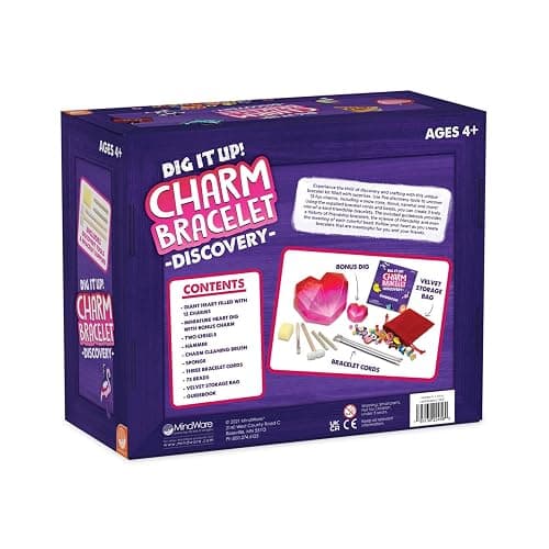 MindWare Dig It Up Charm Bracelet Discovery – STEM Excavation Kit for Kids to Dig and Design a Custom Charm Bracelet, Ages 4+ thumbnail 9
