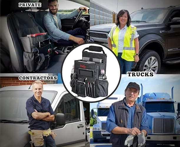 Tidify Back Seat Car Organizer with Dedicated Tablet and Laptop Storage Stabilizing Side Straps Soft Adjustable Shoulder Strap and Hardened Buckles Your Office Away from Office thumbnail 7