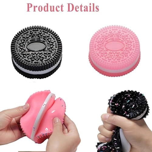 2Pack Stress Relief Toy, Silicone Taba Squishy Toy, 2025 New-Stress Relief Squeeze Toys, Anxiety and Relaxation Perfect Desk Accessory (Black+Pink) thumbnail 3
