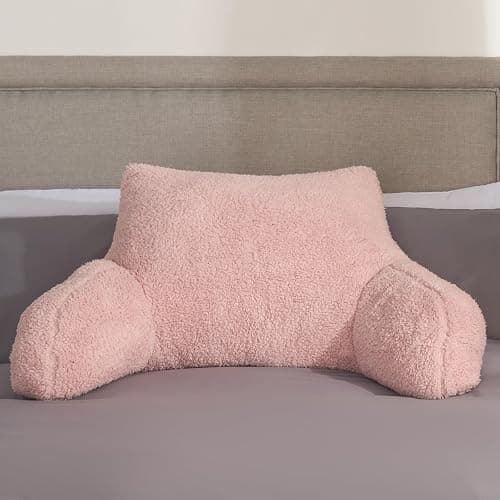 OHS Cuddle Cushion Teddy Pink, Reading Pillows for Bed Super Soft Cosy Pillow with Arms Support Pillows for Sitting up in Bed Teddy Pillow for Adults thumbnail 9