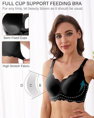 UHdod Nursing Bras for Breastfeeding, Maternity Bra for Pregnancy, Breastfeeding Bras for Women Maternity Bras for Women thumbnail 4