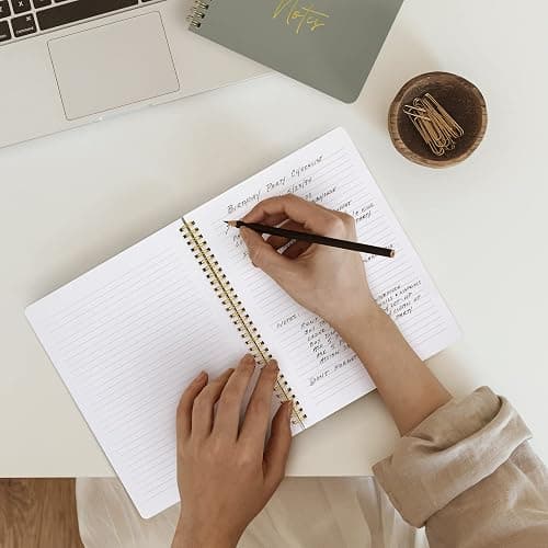 ZICOTO Aesthetic Spiral Notebook Set of 3 For Women - Cute College Ruled 8x6 Journal/Notebook with Large Pockets And Lined Pages - Perfect Supplies to Stay Organized at Work or School thumbnail 6