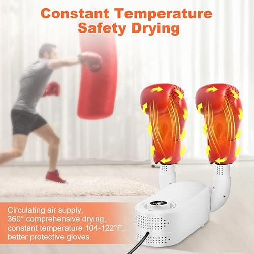 Boxing Glove Dryer with Intelligent Timer, Constant Temperature Punching Gloves Dryer for Kids and Adults Effectively Eliminates Odors thumbnail 7