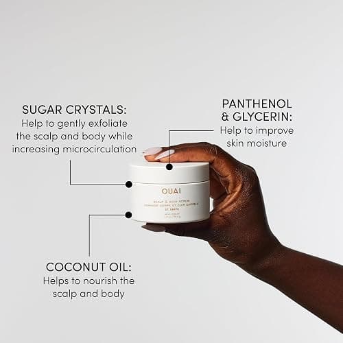 OUAI St. Barts Travel Bundle - Includes Travel Size Scalp & Body Scrub, Foaming Shower Gel, Hydrating Cream, and Hair & Body Mist (4 Count, 3.4 Oz/3.4 Oz/3 Oz/3.3 Oz) thumbnail 5