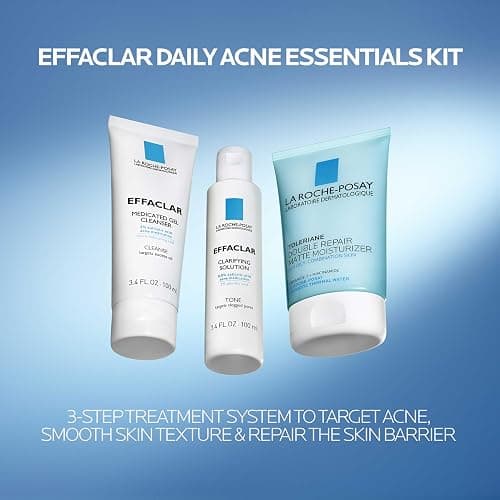 Effaclar Daily Acne Essentials Kit, Acne Treatment System, Salicylic Acid Acne Cleanser, Pore Refining Toner, & Matte Face Moisturizer for Oily Skin & Combination Skin, Oil-Free, 2 Month Supply thumbnail 3