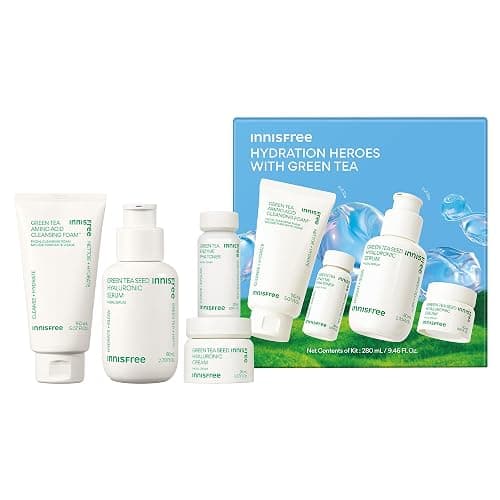 innisfree Green Tea Seed Hydrating Serum with Hyaluronic Acid & Niacinamide, Korean Face Serum for Glow - Image 1