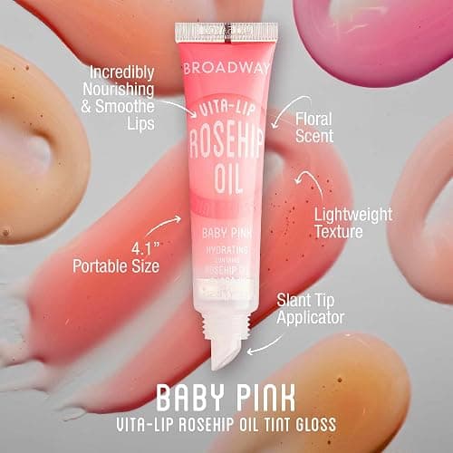 Ruby Kisses Broadway Vita-Lip Tinted & Clear Lip Gloss Set (11 Pack) Ultra-Hydrating & Soothing Formula with Vitamins, High-Shine Non-Sticky Lip Balm with Rosehip+Coconut Oil, Pink & Brown Shades thumbnail 2