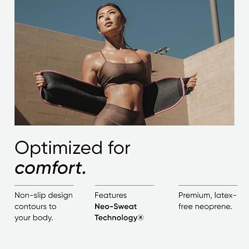 Sports Research Sweet Sweat Waist Trimmer (Core Series) - Premium Sweat Enhancing Fitness Band for Women & Men thumbnail 6
