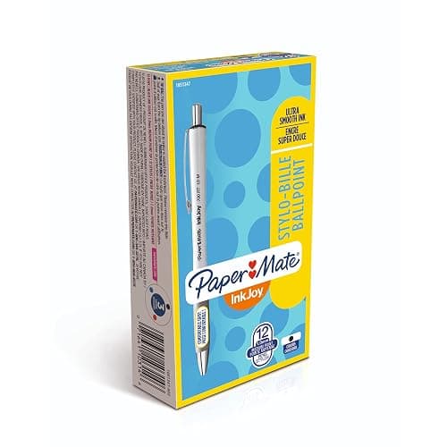 Paper Mate InkJoy 700RT Retractable Ballpoint Pens Medium Point White Barrel Black Ink 12 Count - Image 1