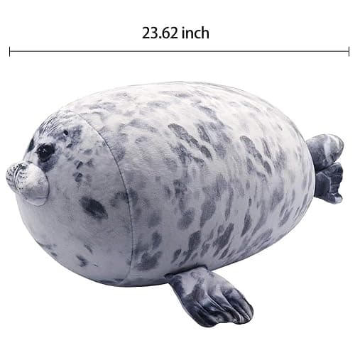 Pineapple Plush Seal Pillow, Giant Stuffed Animal Plushie, Stuffed Seal Plushy Squish Plush Toys, Jumbo Cute Plushies Large Stuffed Animals for Girls, Boys, Kids (23.6 inch) thumbnail 3