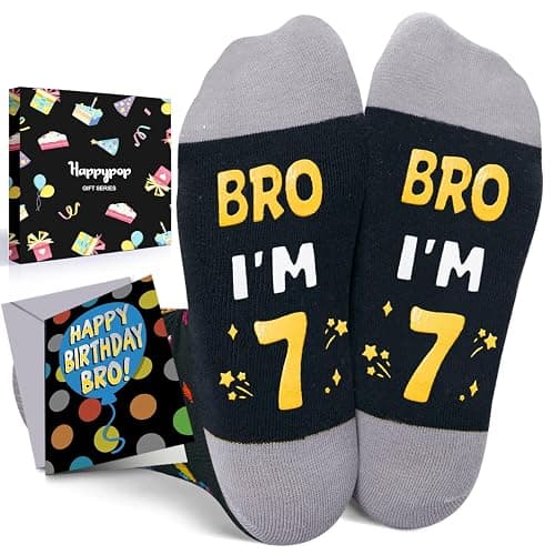 HAPPYPOP Birthday Gifts Ideas for Boys - Socks for Kids Girls Age 5-12 with Greeting Card - Image 1