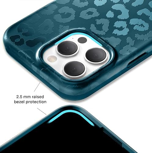 VELVET CAVIAR for iPhone 15 Pro Max Case - Compatible with MagSafe - 10ft Drop Tested - Metallic Navy Blue Leopard thumbnail 4