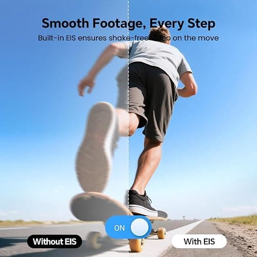 BOBLOV 5K Body Camera with Microphone, W5 Vlogging Camera, 5K/15FPS and 4K/60FPS with 270° Rotating Lens, External Mic Support, Clip/Strap Options, EIS Stabilization for Meeting, and Daily Use (128GB) thumbnail 7