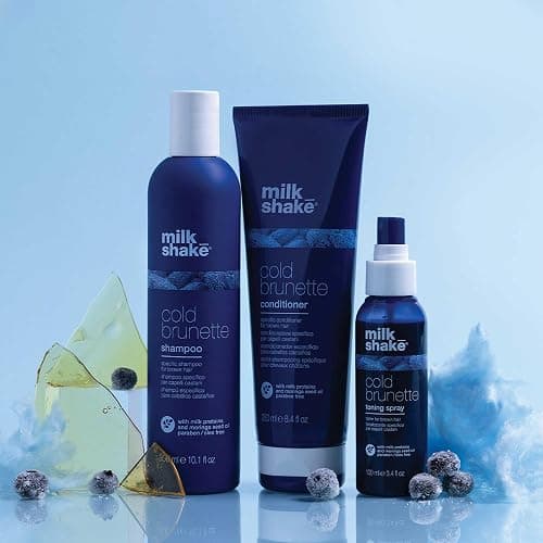 milk_shake Cold Brunette Blue Shampoo for Brunettes with Special Blue Pigments for Light Brown or Dark Blonde Hair SLES and Paraben Free - 10.1 Fl Oz (300 ml) thumbnail 9
