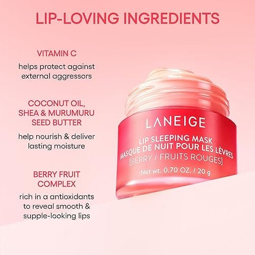 LANEIGE Lip Sleeping Mask: Nourish, Hydrate, Vitamin C, Murumuru & Shea Butter, Antioxidants, Flaky, Dry Lips thumbnail 9