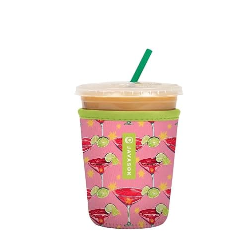 Sok It JavaSok Iced Coffee & Cold Soda Insulated Neoprene Cup Sleeve (Lime After Lime, Small: 16-20oz) - Image 1