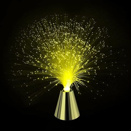Sensory Fiber Optic Lamp - LED Color Changing with Cone Base - Fiber Optic Lights with Battery Powered - Calming Mood Night Light … thumbnail 2