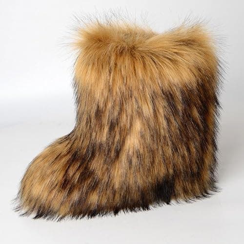Women's Boots Winter Furry Fluffy Boot Snow Boots Snow Boot Fluffy -calf Flat Shoes Boots for Outdoor Indoor thumbnail 5